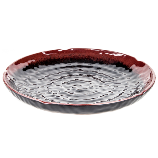 [MLM0031] Melamine Round Plate 10.25" (Black-Brown)