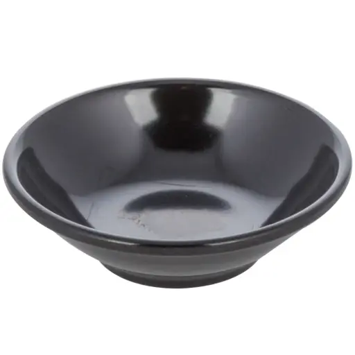 [MLM0131] 丸醤油皿 黒色 2.5"