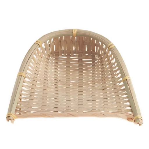 [WOD0017] Shovel-Shaped Woven Bamboo Basket 13x17 cm