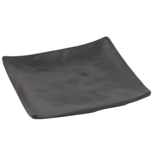 [MLM0106] Melamine Square Plate 6" (Zen Series, Black)