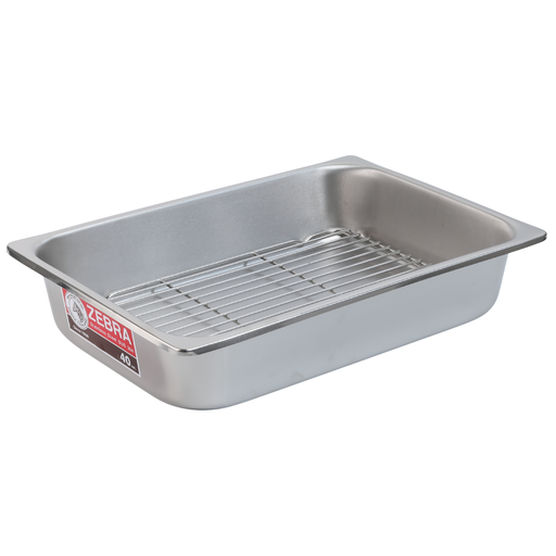 [SET0019] Stainless Steel Deep Tray with Net 40 cm (18-8)