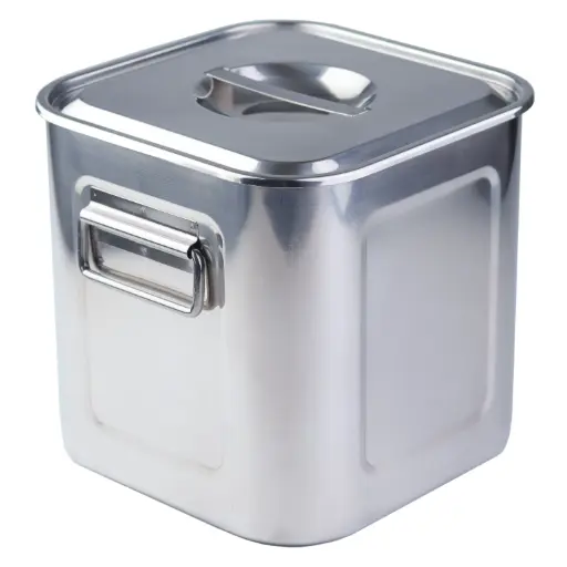[KST0355] Stainless Steel Square Food Container 21 cm (18-8)