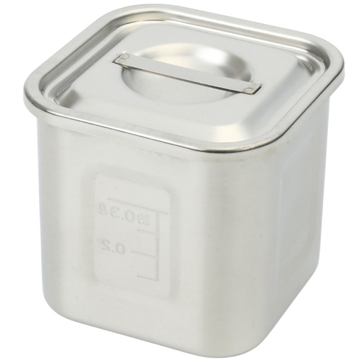 [KJP0915] Stainless Steel Square Sauce Pot with Scale 8 cm 460 ml (18-8)