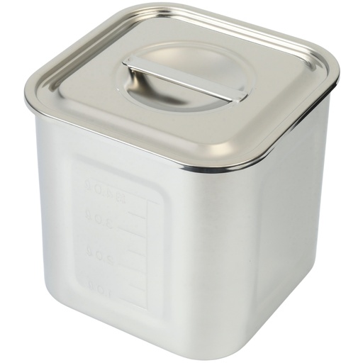 [KJP0487] Stainless Steel Square Sauce Pot with Scale 18 cm 5200 ml (18-8)