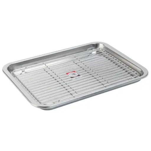 [SET0018] Stainless Steel Tray with Net 16"