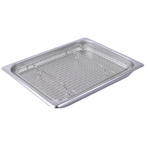 [SET0077] Stainless Steel Draining Tray with Net Set 32.5x26.5x3.2 cm (18-8)