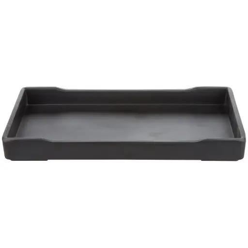 [MLM0108] メラミン長角肉皿 8.75" (ZEN SERIES, 黒)