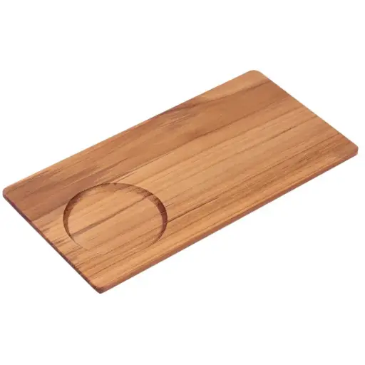 [WOD0089] 四角プレートドリンクホルダー付き 10x20 cm