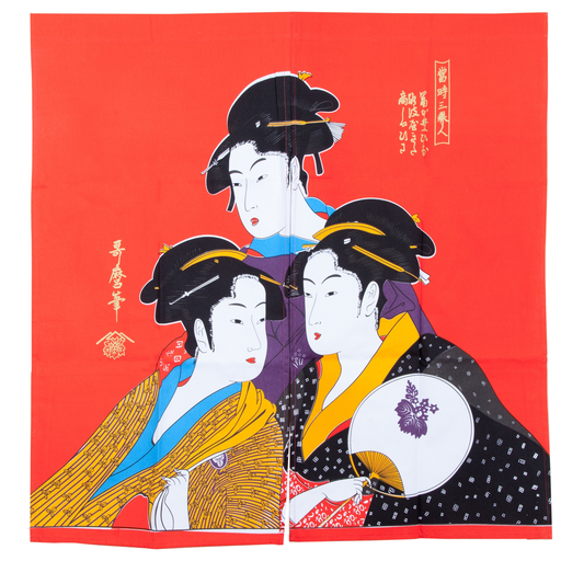 [RDC0014] Three Japanese Ladies Curtain 85x90 cm