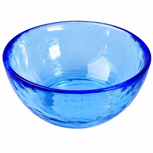 [GLS0109] ถ้วยแก้วสึเกะโมโนะสีน้ำเงิน 9 ซม.