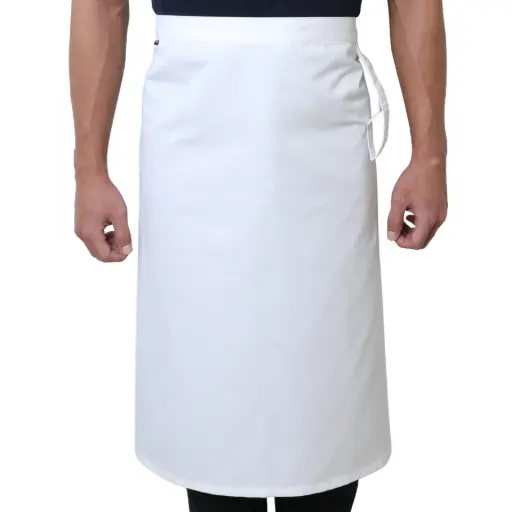 [CLH0009] White Long Apron 70 cm