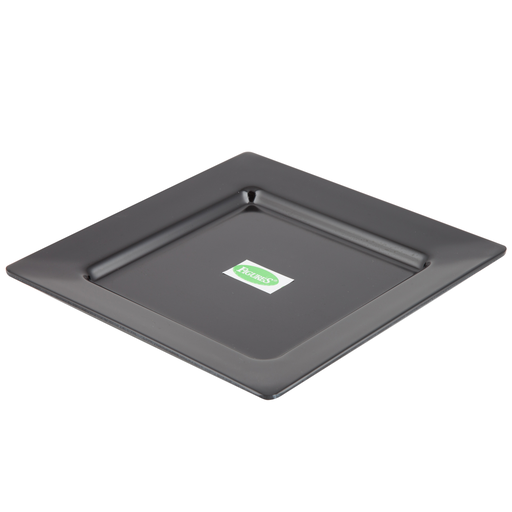 [MLM0101] Melamine Square Plate 8" (Figures, Black, P818-8)