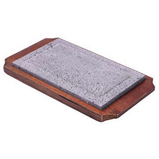 [SET0087] Volcanic Stone Grill Plate Set 24x15 cm