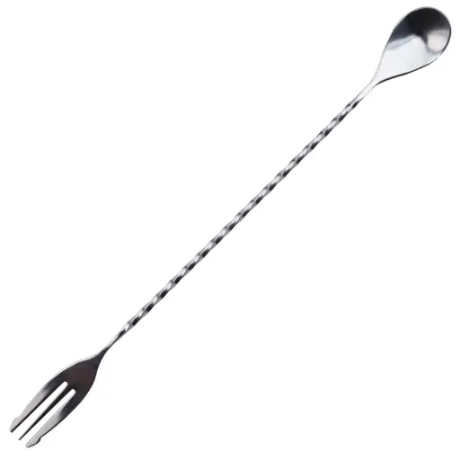 [KFS0085] Twisted Bar Spoon with Fork End 12" (18-8)