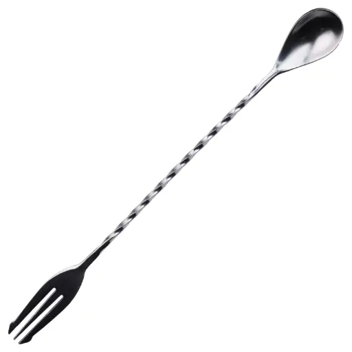 [KFS0084] Twisted Bar Spoon with Fork End 9" (18-8)