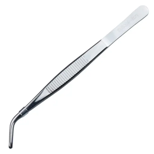 [KST0615] Curved Tip Plating Tweezers 18 cm (18-8)
