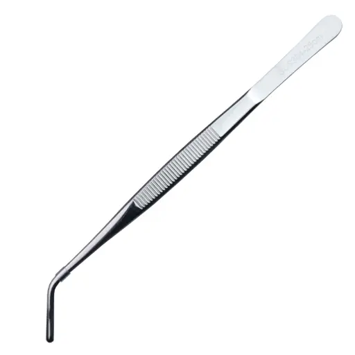 [KST0617] Curved Tip Plating Tweezers 25 cm (18-8)