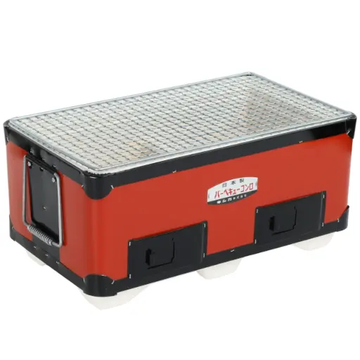 [KJP0961] Charcoal Grill 38x22x18 cm (KINKA, Red)