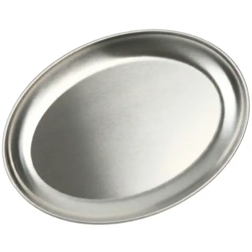 [STL0064] Oval Stainless Steel Plate 11" (18-8)