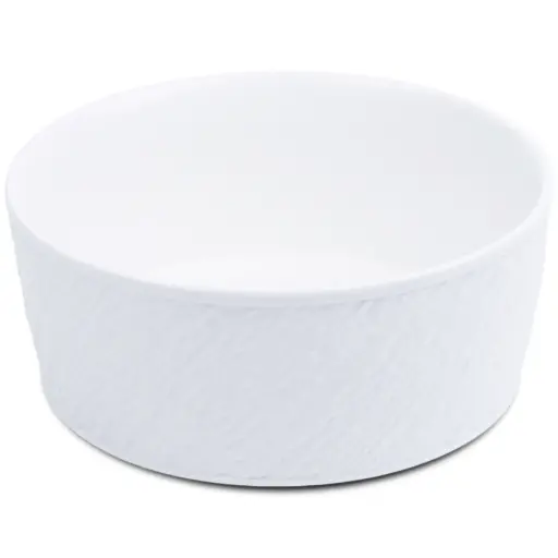 [CRM1071] Straight-Rim Plate 6" (Stone Pattern, White)