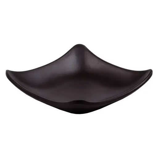 [MLM0265] メラミン角丸正角皿 4" (Brown SERIES)
