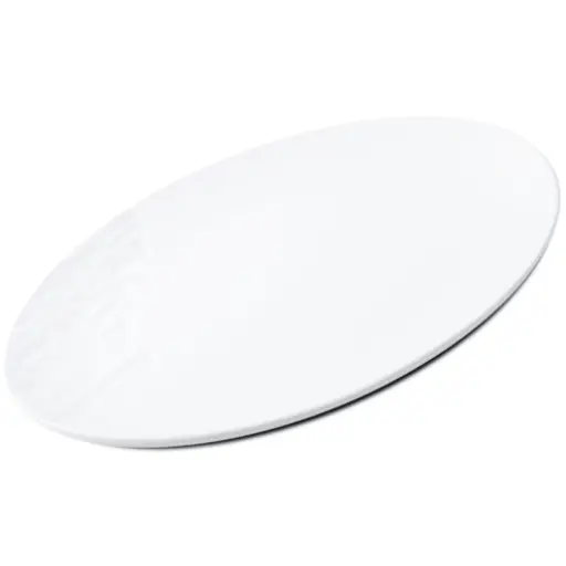 [CRM1064] Porcelain Oval Plate 12.5" (Distressed Plaster Finish)