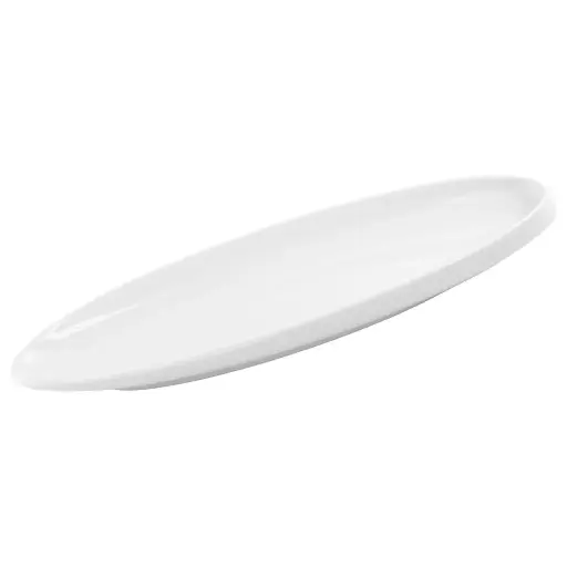 [CRM1042] Porcelain Oval Plate with Shallow Rim 14"