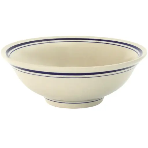 [CRM1186] Ramen Bowl 7" (Blue Rim, Eggshell)