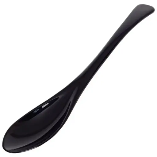 [MLM0276] Melamine Paddle Spoon 19.5x3.4 cm (Black)