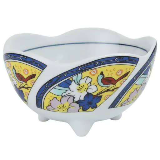 [CRM1113] Petal-Shaped Small Bowl 3.5" (Bird Pattern)