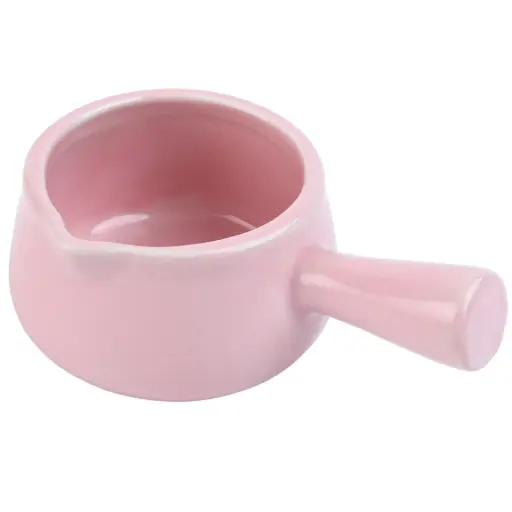 [CRM1118] Handled Spouted Bowl 3.5" (Pink)