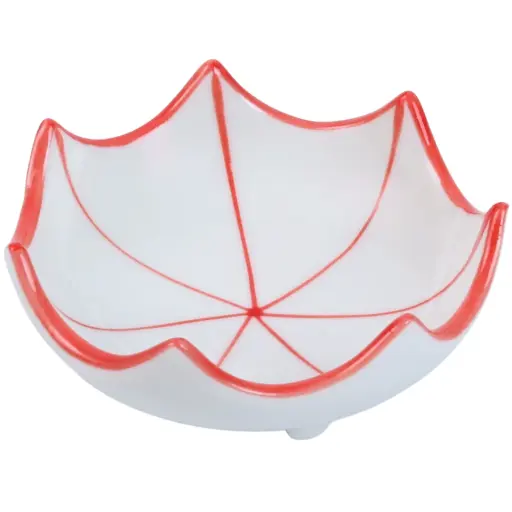 [CRM1120] Small Bowl 2.85" (Red Brushstroke Flower Pattern)