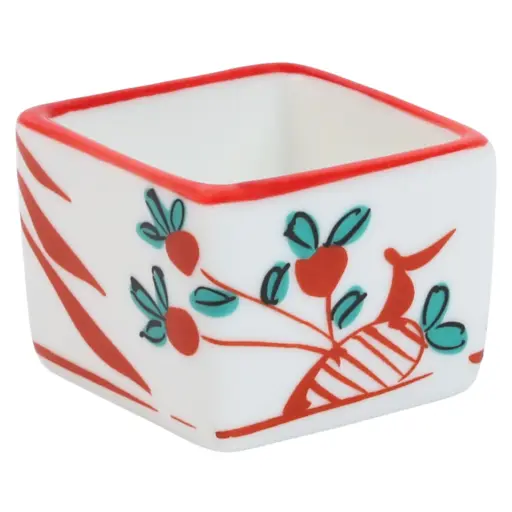 [CRM1119] Square Small Bowl 2.5" (Carrot Pattern)