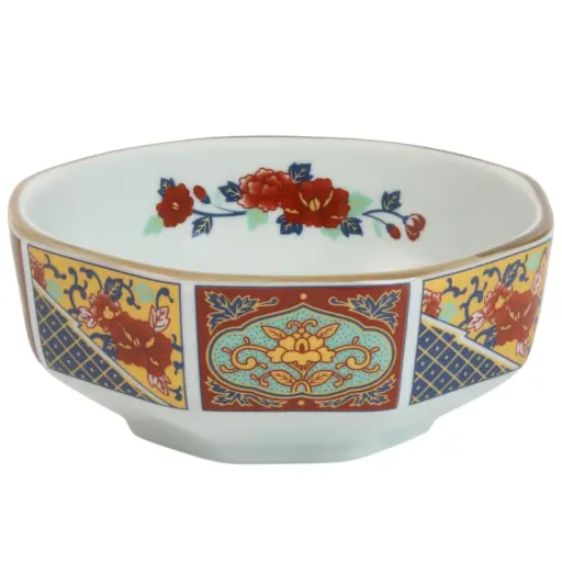 [CRM1112] Octagonal Small Bowl 4.25" (Floral Pattern)