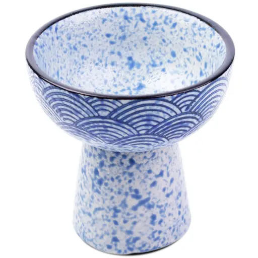 [CRM0995] Footed Dish 3.75" (Blue Wave)
