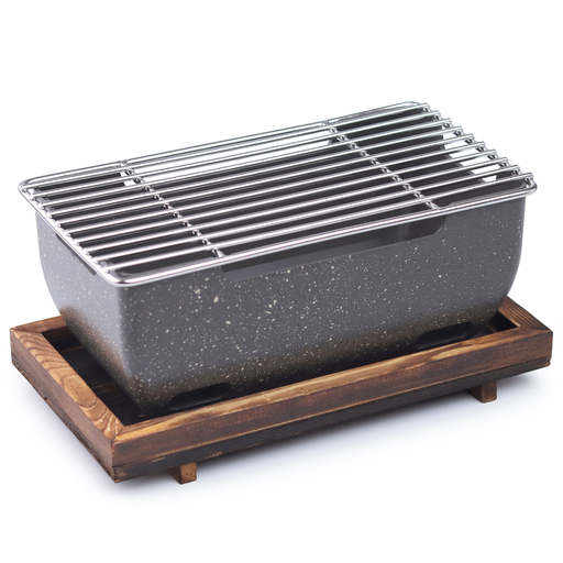 [ALU0069] Hida Konro Charcoal Grill 25x15 cm (Black)